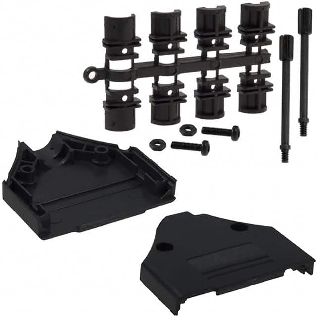 970-025-010-011 NorComp Inc.  Capots de connecteurs D-Sub en forme de D